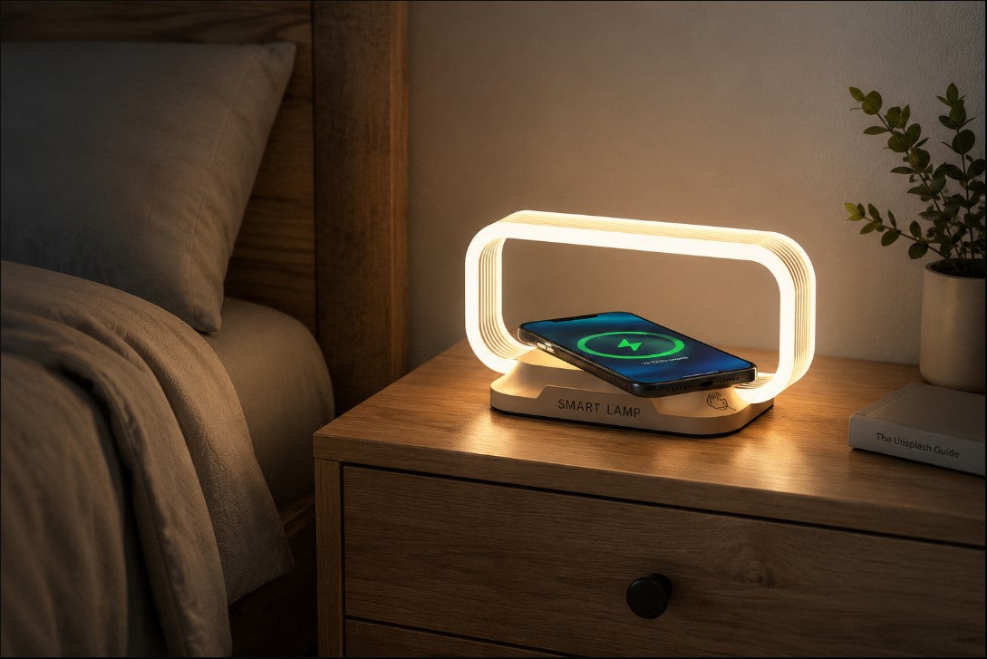 Smart Touch LED Lamp with Qi Wireless Charging