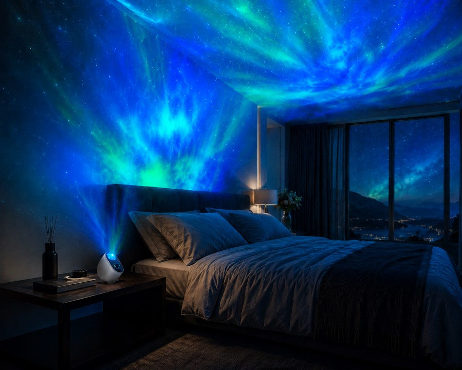 Aurora Galaxy Star Projector — Northern Lights Bedroom Lamp