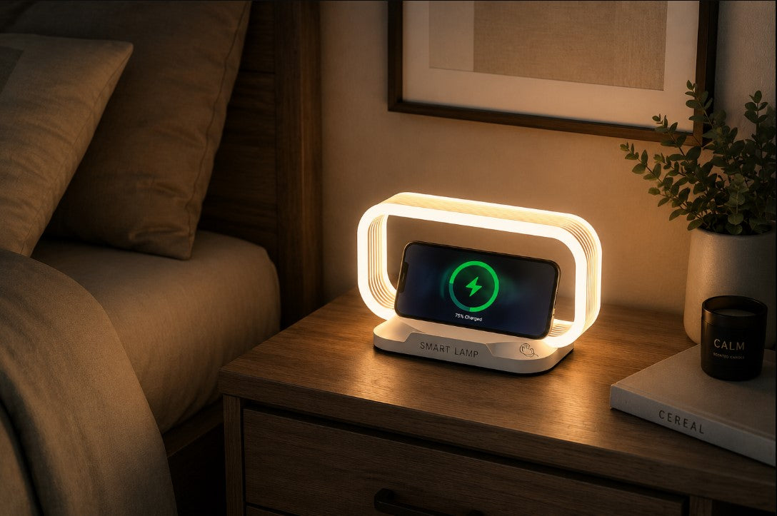 Smart Touch LED Lamp with Qi Wireless Charging
