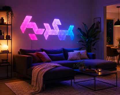 Modular Triangle Wall Mounted LED light panels
