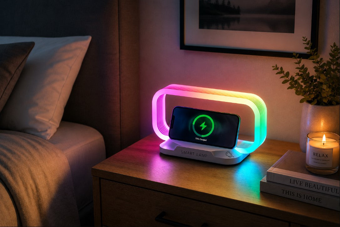 Smart Touch LED Lamp with Qi Wireless Charging