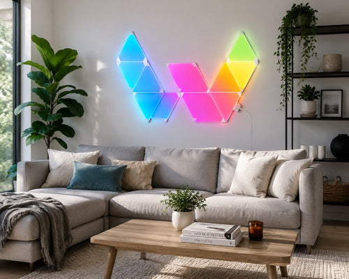Modular Triangle Wall Mounted LED light panels
