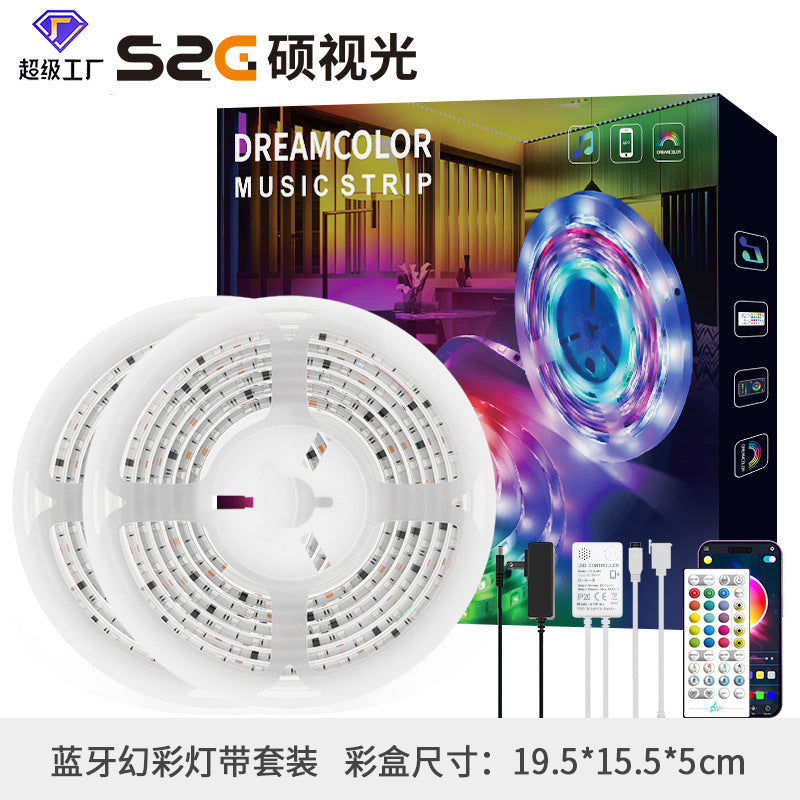 Smart RGBIC LED Strip Light with Bluetooth and WiFi Voice Control