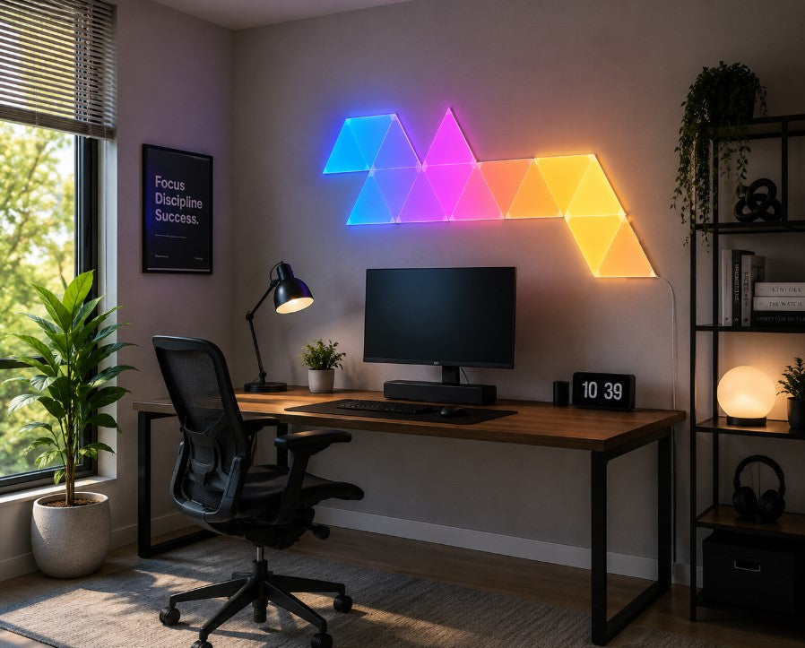 Modular Triangle Wall Mounted LED light panels