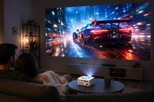 Mini Portable Projector, 1080P HD with Wired & Wireless Home Theater