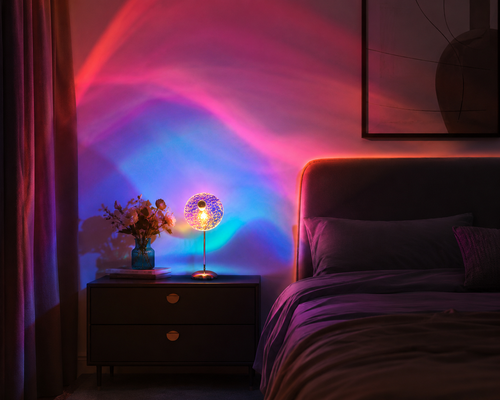 Sunset Wave Projection Lamp — Aesthetic Room Lighting
