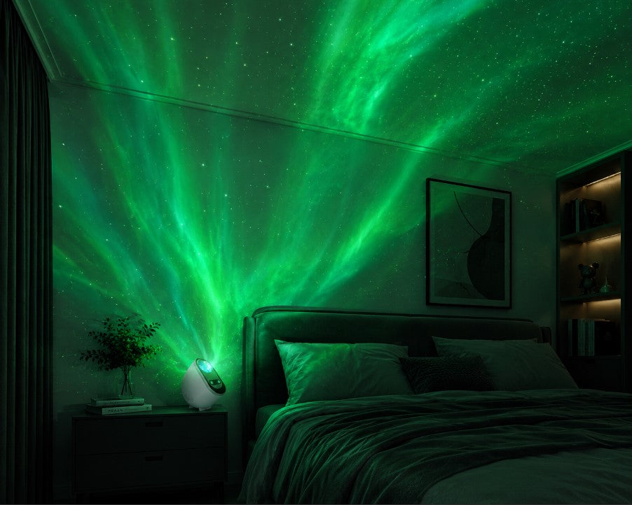 Aurora Galaxy Star Projector — Northern Lights Bedroom Lamp